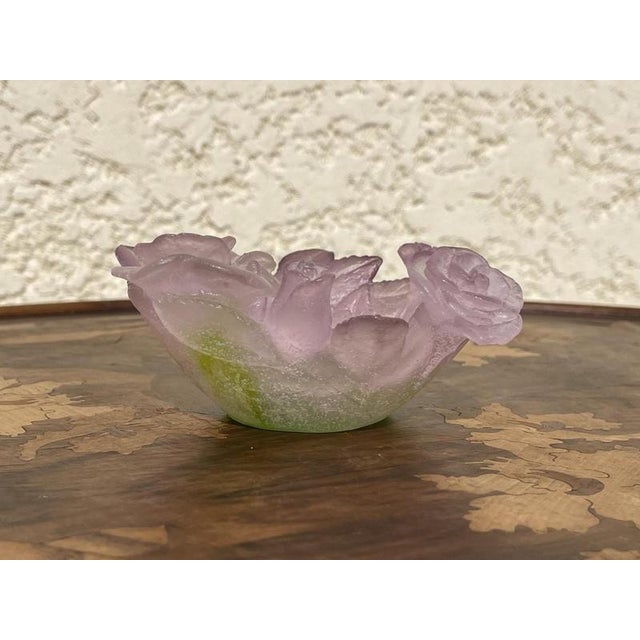 Roses Empty-Pot Bowl from Daum, France For Sale - Image 10 of 12
