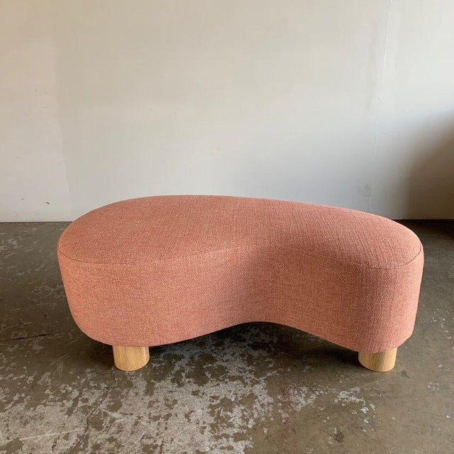 Custom Made Pink Kidney Ottoman Chairish