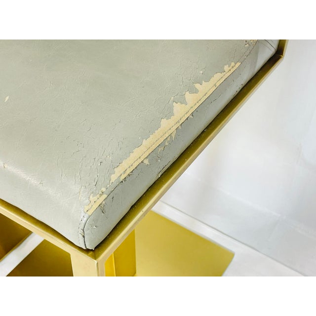 Set of 3 Lisa Taylor “Lobby” Brass Swivel Counter Stools, Usa For Sale - Image 13 of 18