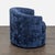 Kava Modern Blue Velvet Lounge Swivel Chair For Sale - Image 4 of 5