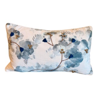 Celerie Kemble for Eastern Accents Down-Filled Botanical Lumbar Pillow, 23” X 13” Designer Cushion For Sale