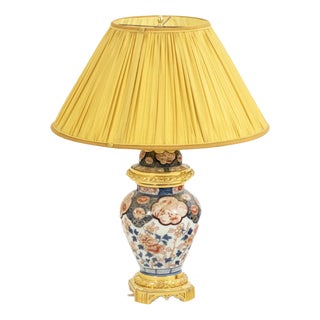 Lamp in Imari Porcelain and Gilt Bronze, 1880s For Sale