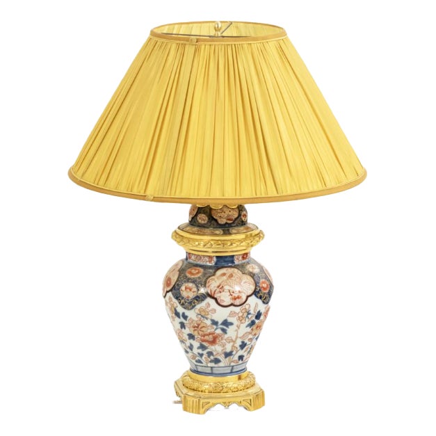 Lamp in Imari Porcelain and Gilt Bronze, 1880s For Sale
