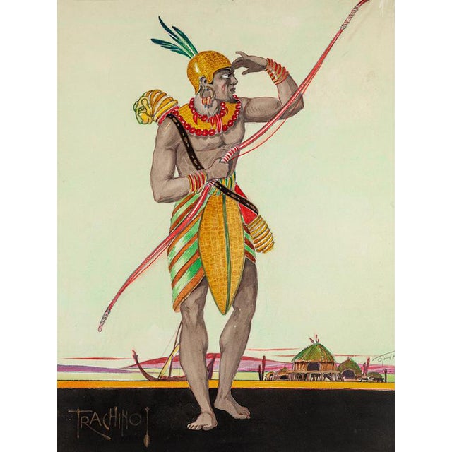 Trachino, 1923, Watercolor Drawing For Sale