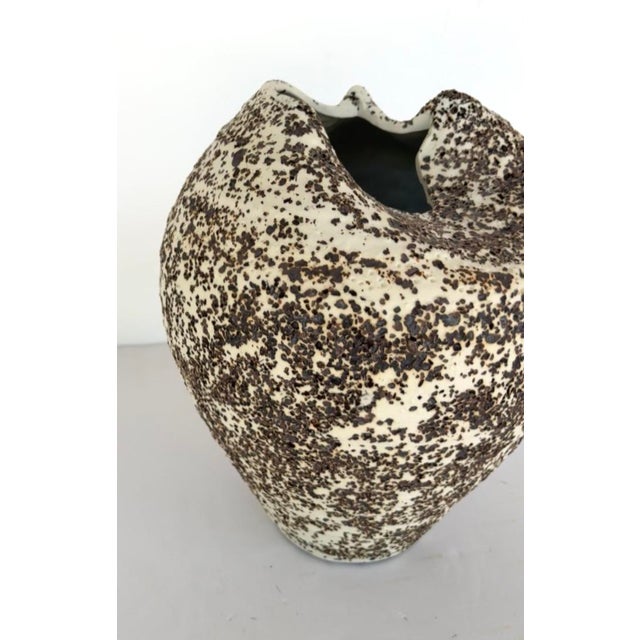 Abstract Revelation Abstract Modern Medium Hand Finished Pottery in Touch Vase For Sale - Image 3 of 4