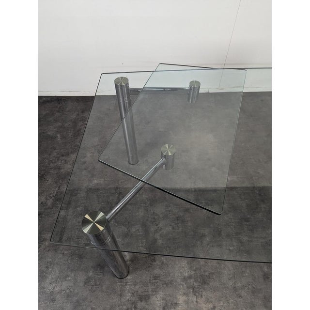 Extendable Coffee Table in Glass and Chrome For Sale - Image 4 of 14
