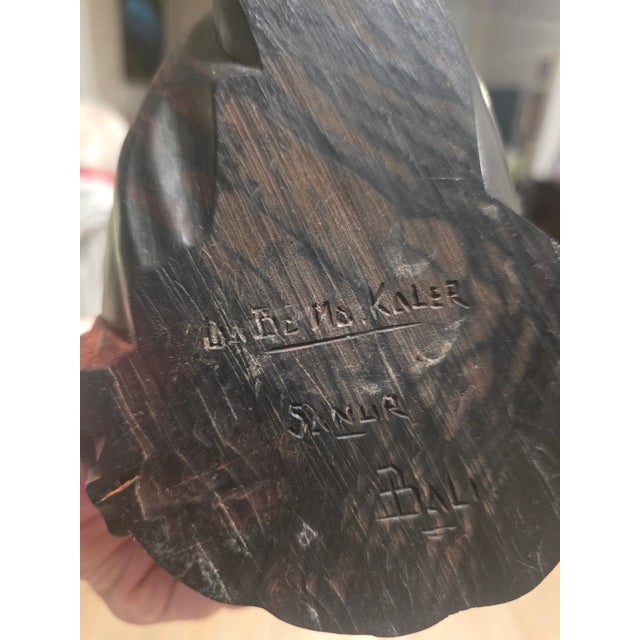 Mid 20th Century Art Deco Balinese Modernist Macassar Ebony Sculpture by Ida Bagus Nyoman Kaler For Sale - Image 12 of 12