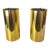 Pair of Vintage Brass Cylinder Table Lamps in the Style of Robert Sonneman, 1970s Modernist Uplights For Sale