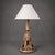 This 20th Century French Carved Wooden Table Lamp embodies timeless European elegance with its richly detailed carved wood...