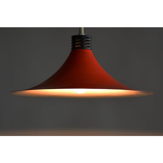 Orange Mid-Century Aluminium Chandelier by Guzzini for Meblo, Italy, 1970s For Sale - Image 8 of 9