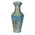 Mid 20th Century Striking Turquoise-Ground Famille Rose Hexagonal Porcelain Vase With Bird & Floral Motifs For Sale