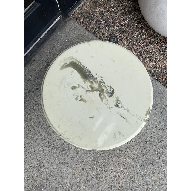 Vintage Marble Top Side Table For Sale - Image 9 of 9
