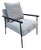 Grey Blue Sherpa Pillow Chair For Sale