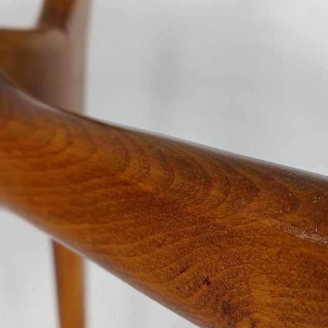 Table with Oval Marble Top in Beech and Marble, 1950s For Sale - Image 13 of 15