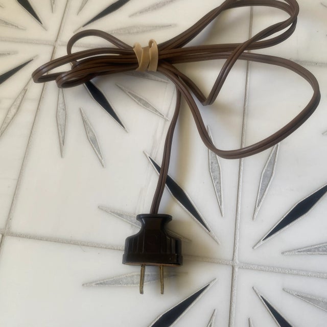 Vintage Contemporary Traditional Marbro-Style Painted Blue, Green, Brown, White, and Grey Ceramic Floral Lamp Made in Japan For Sale - Image 10 of 10