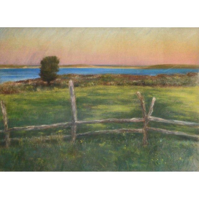 "Chilmark Pond", Martha's Vineyard Plein Air Coastal Island Pastel Landscape by Anne F. Cook A lovely plein air pastel...