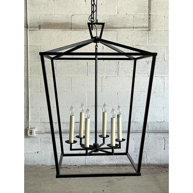 Metal Vintage Contemporary Monumental Frame Lantern For Sale - Image 7 of 7
