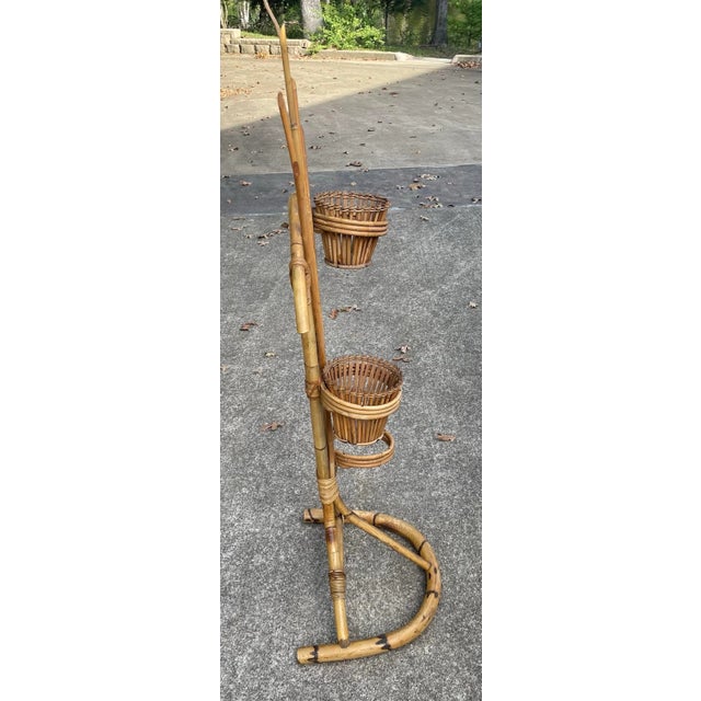 Vintage Bamboo Plant Stand For Sale - Image 4 of 10