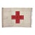 Distressed Red Cross Flag From Vintage Handspun Cotton For Sale