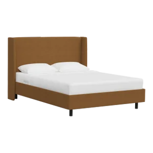 Jordan Full Wingback Platform Bed in Zuma Amber
