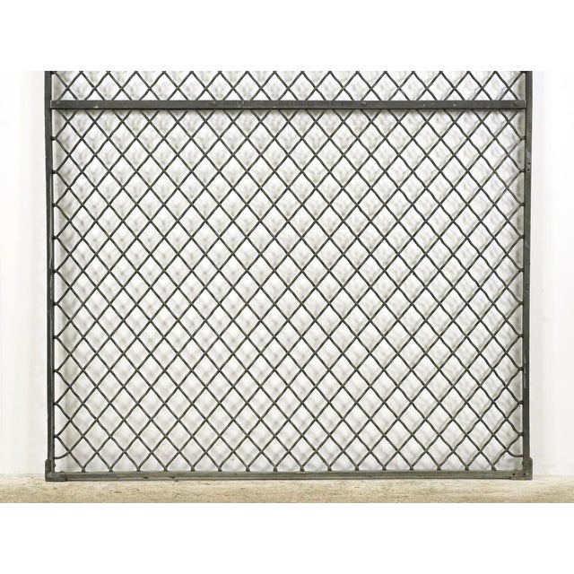 Reclaimed Industrial Steel Mesh Security Panel 47 X 69.125 In. For Sale - Image 12 of 12