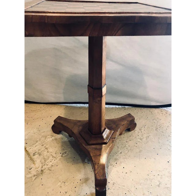 A 19th Century English Tilt Top Game Checkerboard or Card Table For Sale - Image 4 of 11