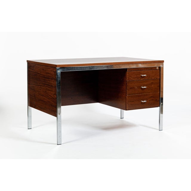 Mid-Century Modern Mid Century Modern Rosewood Writing Desk by Jean Gillon for Italma, Made in Brazil For Sale - Image 3 of 18