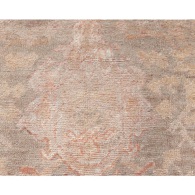 Early 20th Century Antique Turkish Oushak Rug For Sale - Image 5 of 10