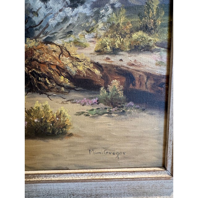 1960s Palm Springs, California Mid Century Desert Landscape Painting For Sale - Image 5 of 10