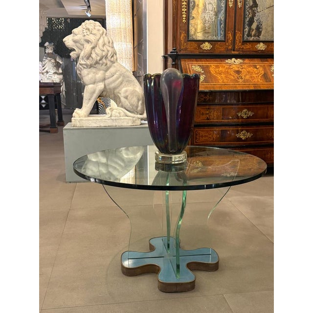 1980s Art Deco Style Iridescent Murano Glass Vase, 1980s For Sale - Image 5 of 11