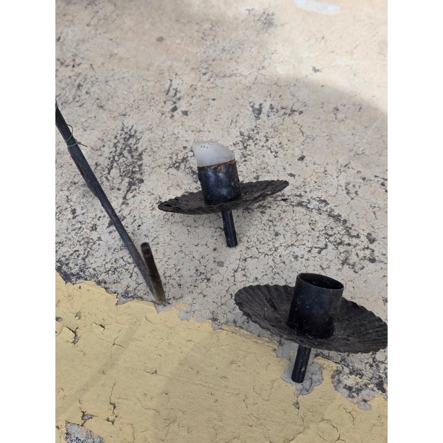 Iron and Glass Garden Chandelier For Sale - Image 11 of 13