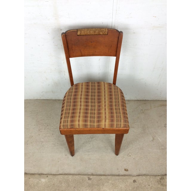 Wood Mid Century Modern Side Chair With Cane Accent by Heywood Wakefield For Sale - Image 7 of 14
