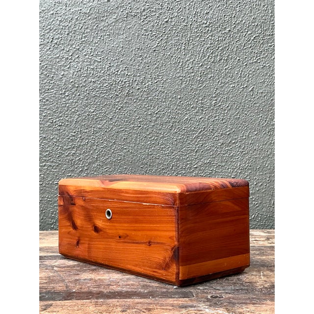 Chocolate Vintage Lane Cedar Box For Sale - Image 8 of 12