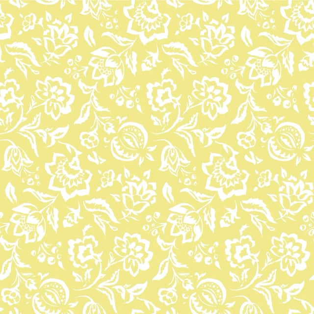 Hampton Court Lemon Grove Yellow Wallpaper Sample For Sale