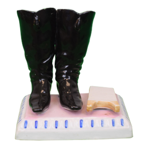 Italian Porcelain Grenadier Riding Boots W/ Jack