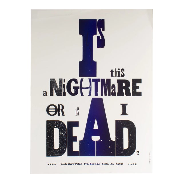 2004 Signed “Is This a Nightmare” York Show Print by Carl Pope For Sale