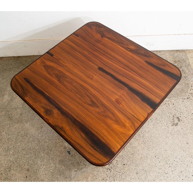 Mid Century Danish Modern End Table Rosewood Side Nightstand Vintage Pedestal For Sale - Image 4 of 12