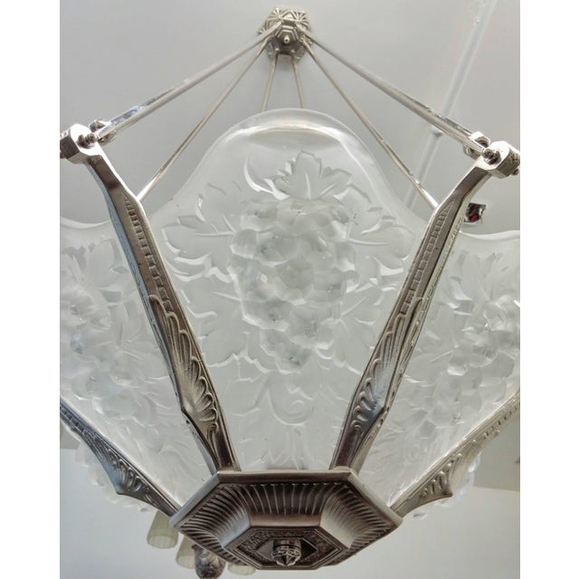 Art Deco French Art Deco Chandelier by Sabino For Sale - Image 3 of 5