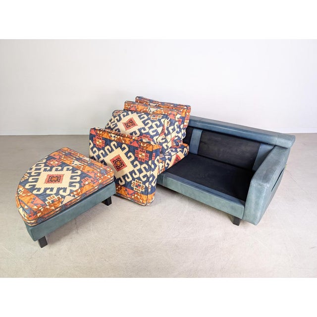 Sofa and Ottoman by Giorgio Soressi, 1990s, Set of 2 For Sale - Image 9 of 15