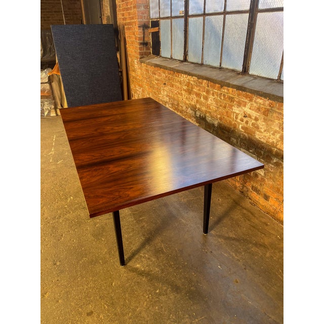 Brown Mid 20th Century Rosewood Rectangular Dining Table by George Nelson for Herman Miller 2 Leaves For Sale - Image 8 of 12