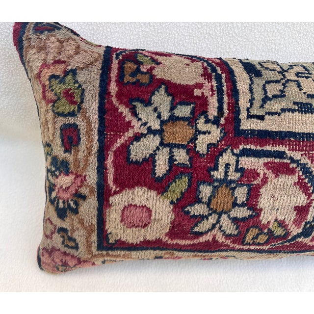 Traditional Pillow With Antique Kirman Rug For Sale - Image 3 of 6