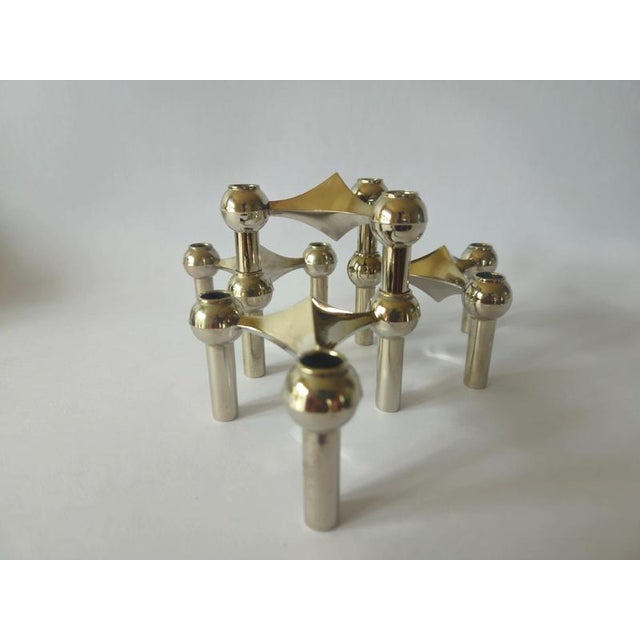 Sculptural Stackable Candleholders by Stoffi & Nagel for BMF Nagel, 1970, Set of 4 For Sale - Image 6 of 15