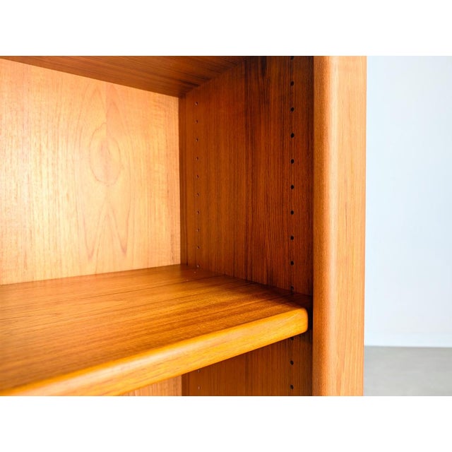 Brown Mid-Century Danish Teak Bookcase For Sale - Image 8 of 9