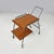 1960s Mid-Century Modern Italian Wood and Black Metal Trolley with Brass Wheels, 1960s For Sale - Image 5 of 17