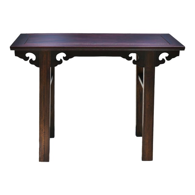 Chinese Antique Wine Console Table Solid Wood Single Board Elegant Ming For Sale