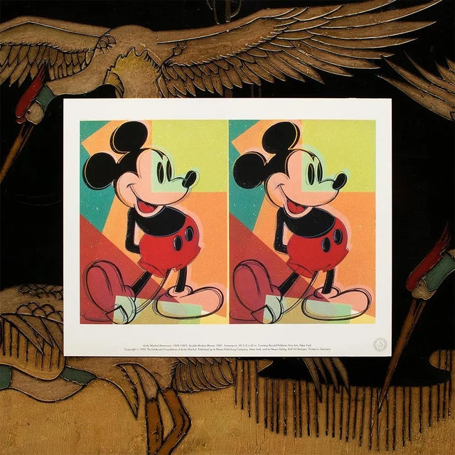 American 1992 the Andy Warhol Foundation Lithograph "Double Mickey Mouse" For Sale - Image 3 of 8