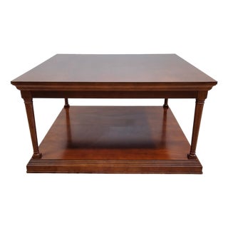 Vintage Mid-Century Modern Directoire Style Mahogany Coffee Table For Sale