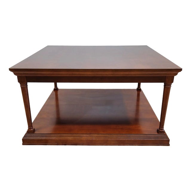 Vintage Mid-Century Modern Directoire Style Mahogany Coffee Table For Sale