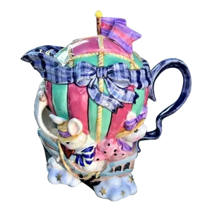 1990s Fitz and Floyd "Ballooning Buddies" Teapot