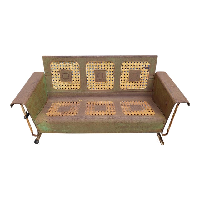 1950s Vintage Metal Porch Glider Chairish